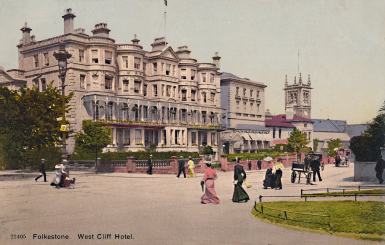 Folkestone. West Cliff Hotel, sent på 1800- og tidlig på 1900-tallet av Unbekannt