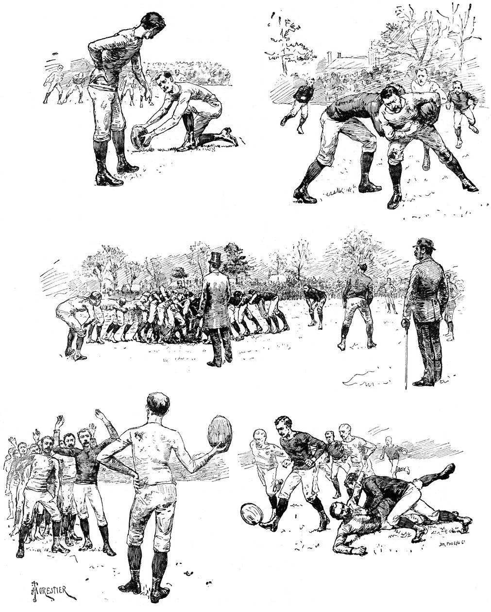 Fotballskisser, 1887 av Unbekannt