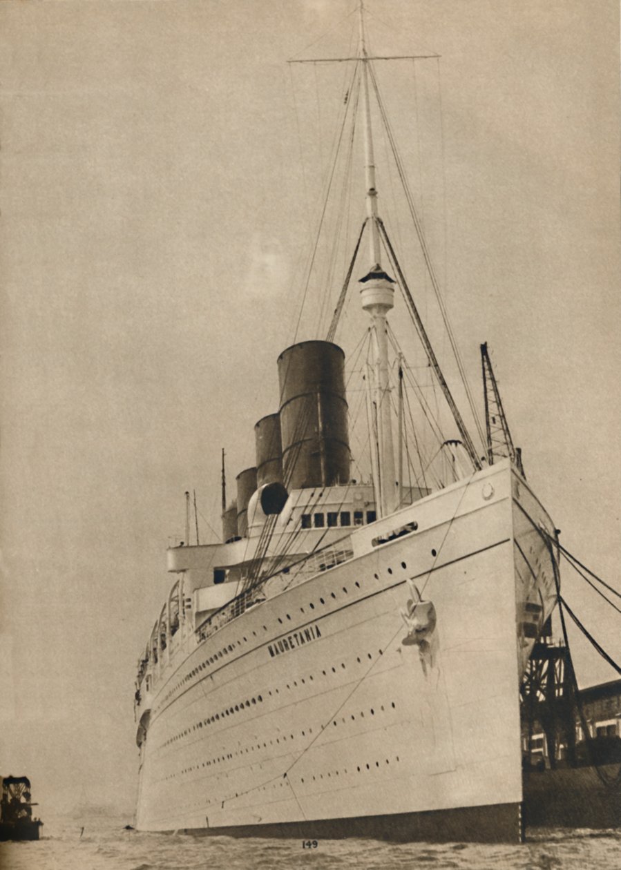 Tidligere dronning av havet, R,M.S. Mauretania fra Cunard White Star Line, 1936 av Unbekannt