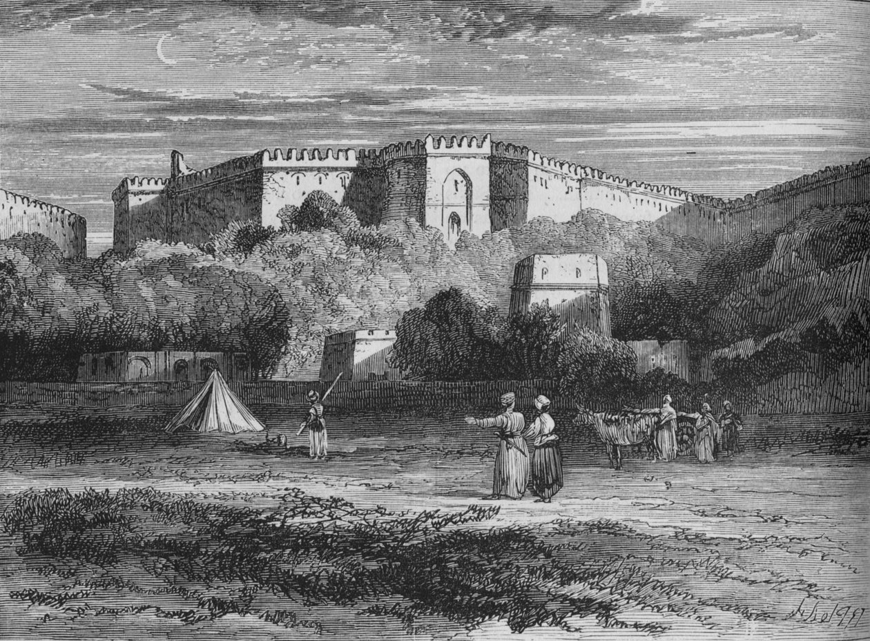 Fort Rhotas, nær Chillianwallah, c1880 av Unbekannt