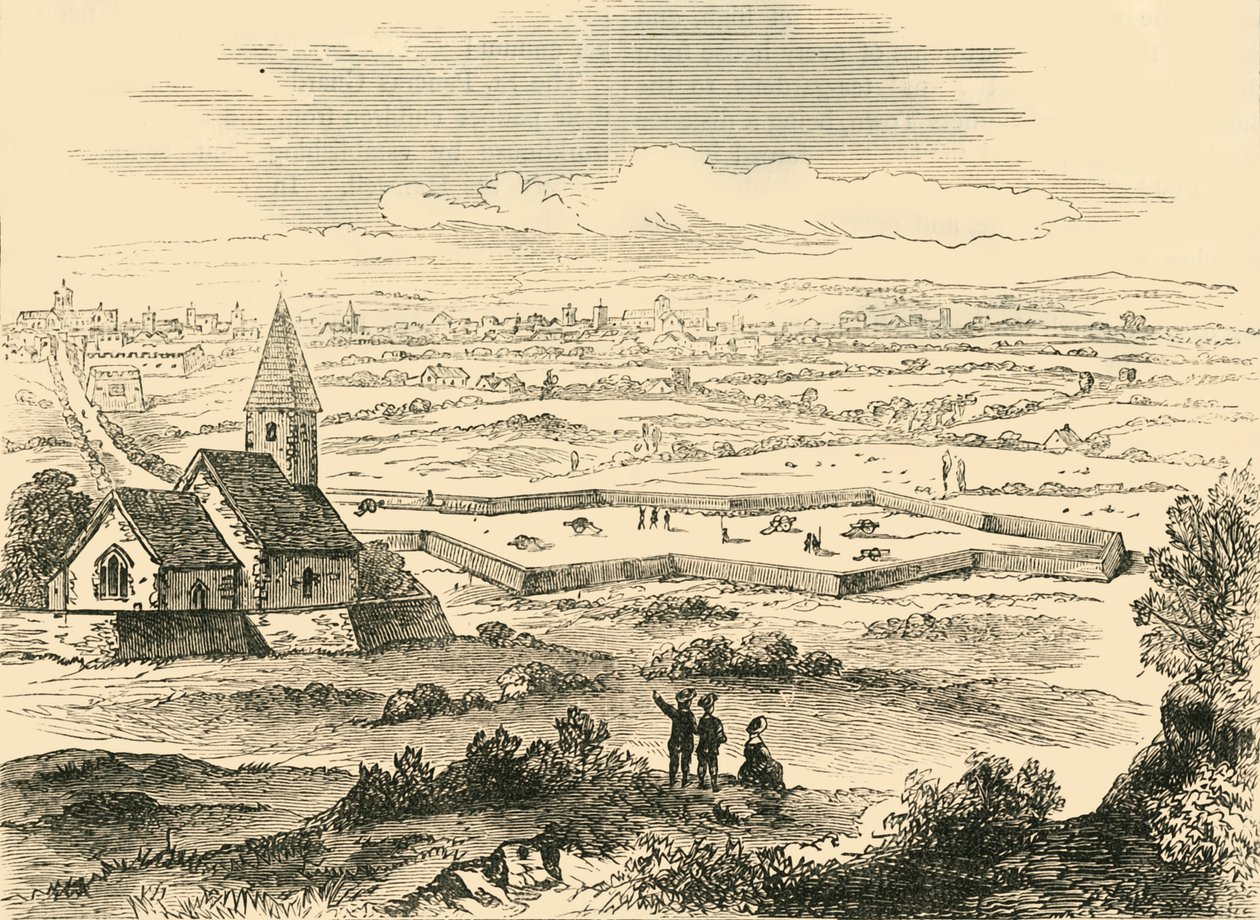 Festningsverk av Old St. Pancras, c1876. av Unbekannt