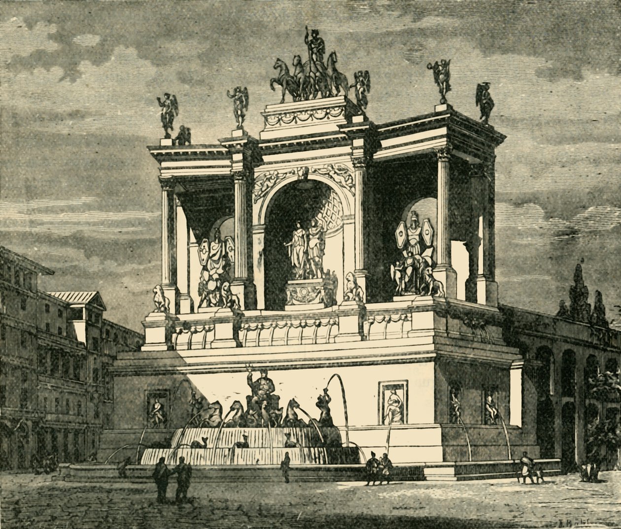 Fontenen til Alexander Severus, Roma, 1890. av Unbekannt