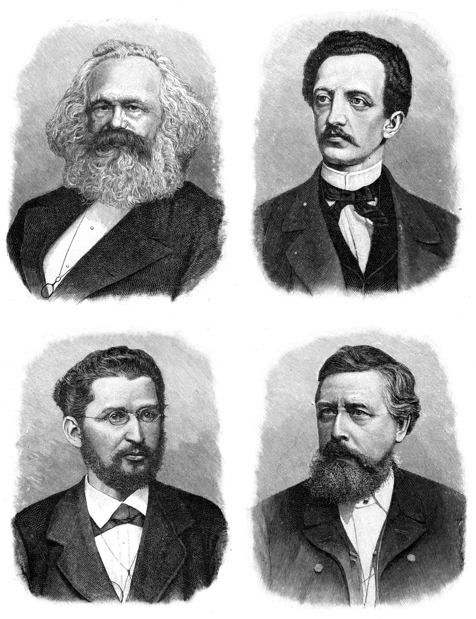 Fire tyske sosialister, 1903 av Unbekannt