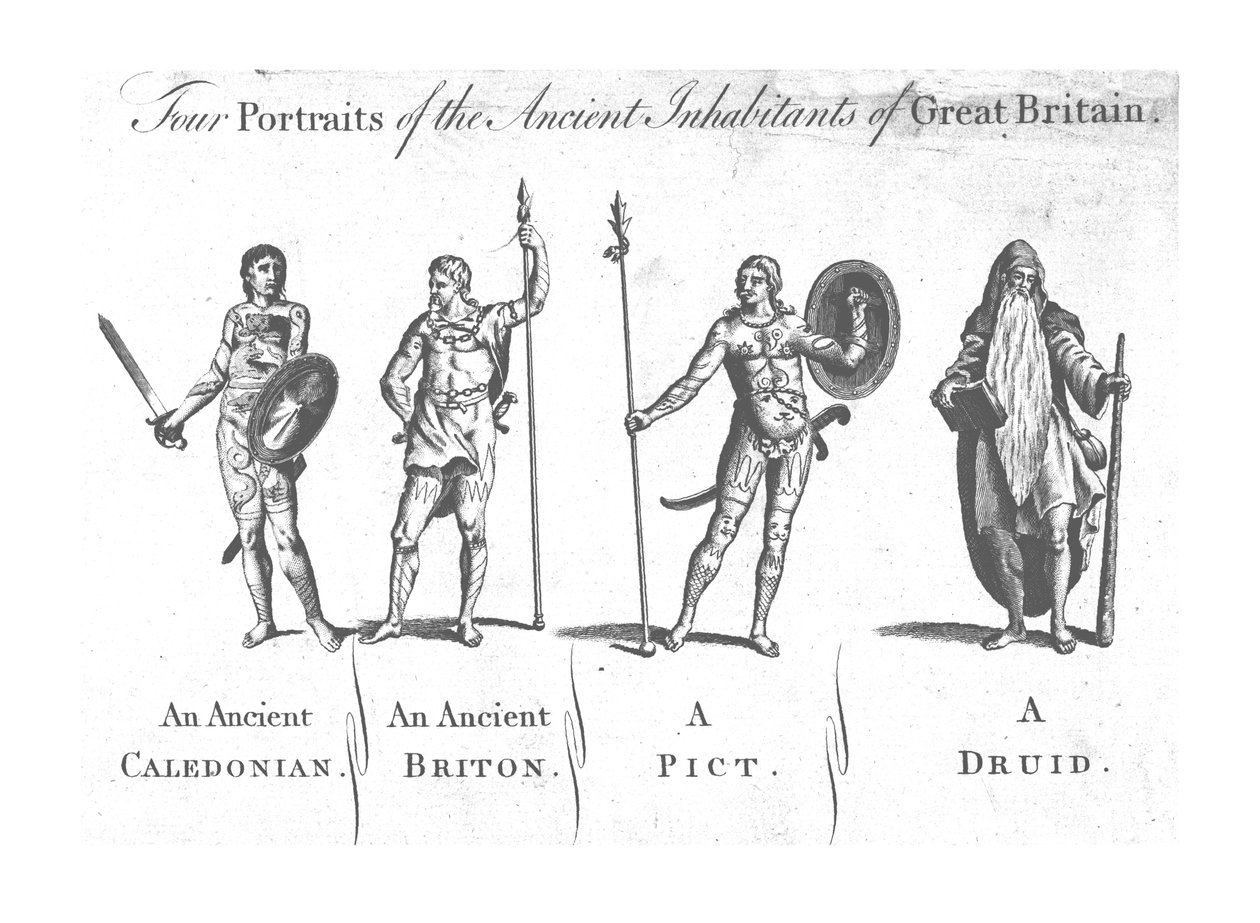 Fire portretter av de eldgamle innbyggerne i Storbritannia, c1780. av Unbekannt