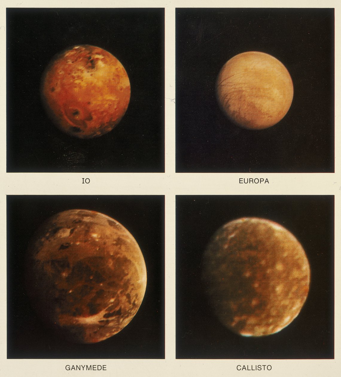 Fire måner av Jupiter. Io, Europa, Ganymede og Callisto, 1979 av Unbekannt