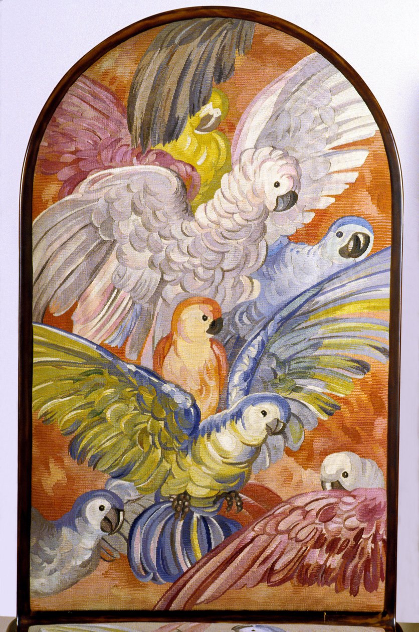 Frankrike - Oise- avdeling 60 - Beauvais - Departmental museum of Oise - Salon "" les Parroquets" - Tegneserie av Leonetto Capiello (1875-1942), billedvev av Beauvais av Unbekannt
