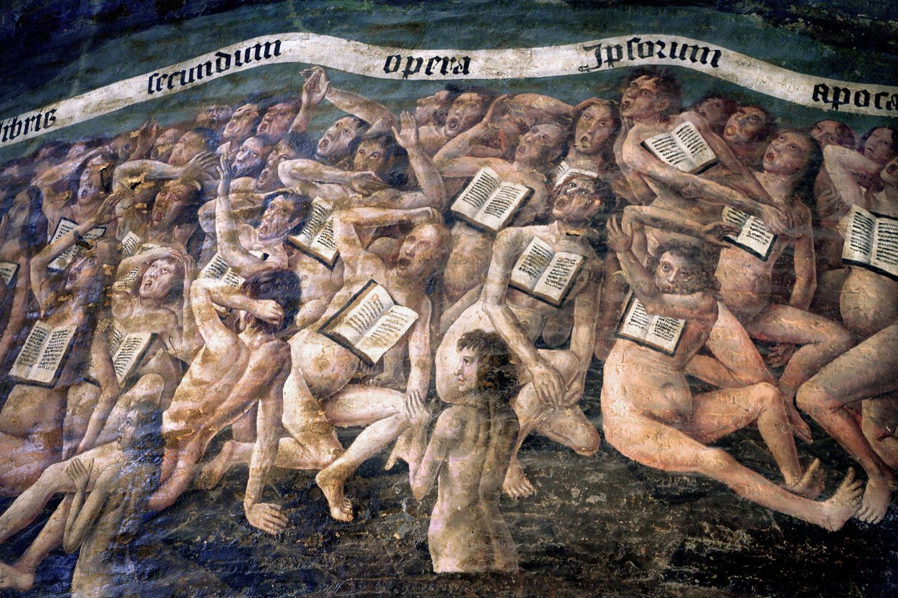 Frankrike, Tarn, Albi, Cathedrale Sainte-Cecile, freske av den siste dommen, - (1474-slutten av 1400-tallet), nedstigningen til underverdenen, detalj av Unbekannt