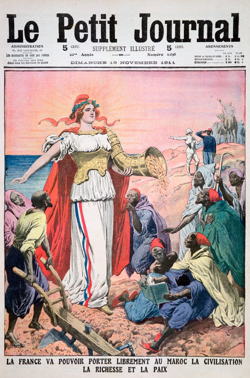 Frankrike gir sivilisasjon, rikdom og fred til Marokko, 19. november 1911 av Unbekannt