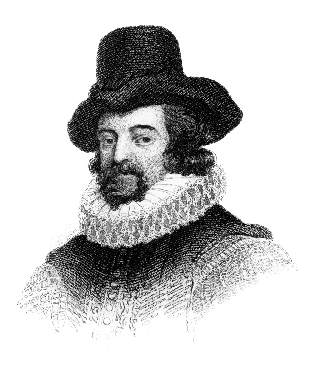 Francis Bacon, Viscount St Albans, engelsk filosof, statsmann og essayist, c1850 av Unbekannt