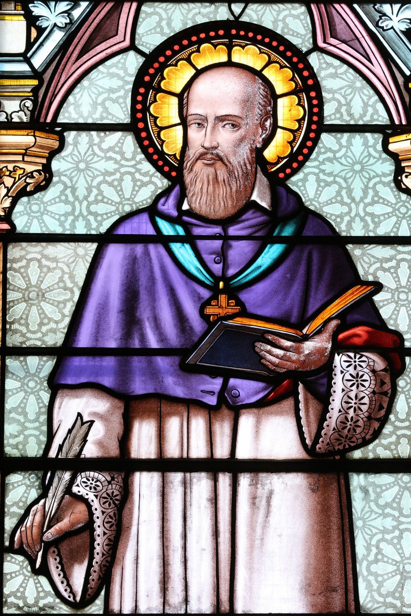 Francis de Sales. Han ble kjent for sin dype tro og sin milde tilnærming til de religiøse splittelsene i landet sitt som følge av den protestantiske reformasjonen, Monnetier-Mornex, Frankrike av Unbekannt