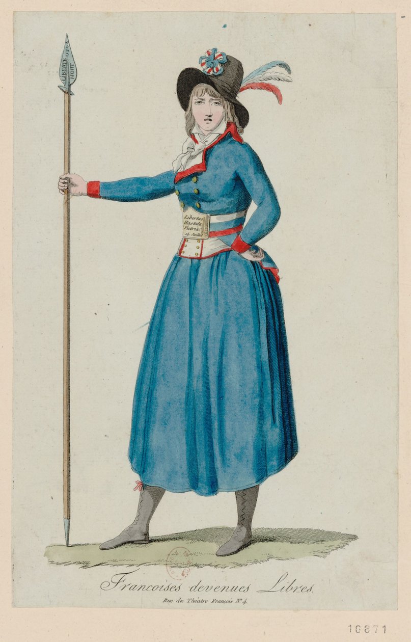 Francoises blir gratis. Kvinnemarsjen på Versailles, 5. oktober 1789, 1789. av Unbekannt