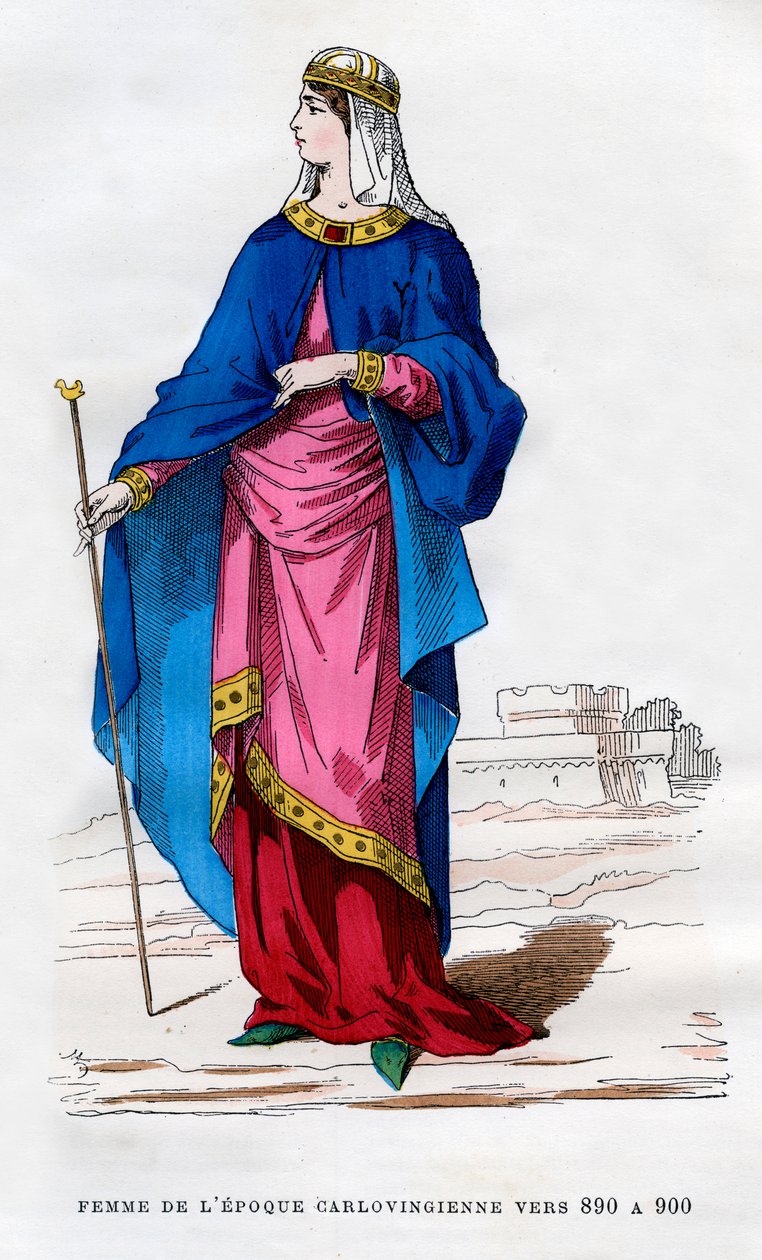 Frankisk kvinne fra karolingernes tid, 890-900 1882-1884 av Unbekannt