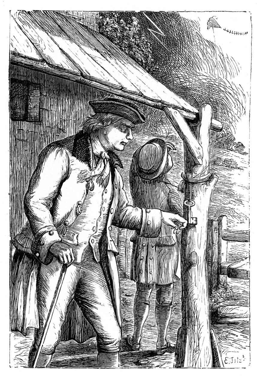Franklins drageeksperiment, c1752, 1869 av Unbekannt