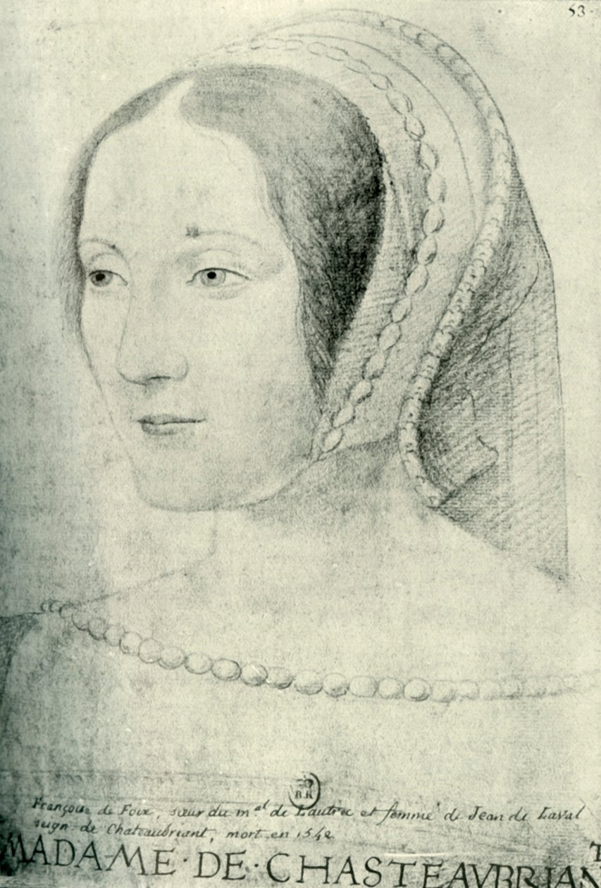 Françoise de Foix, grevinne av Châteaubriant, tidlig på 1500-tallet, 1907. av Unbekannt