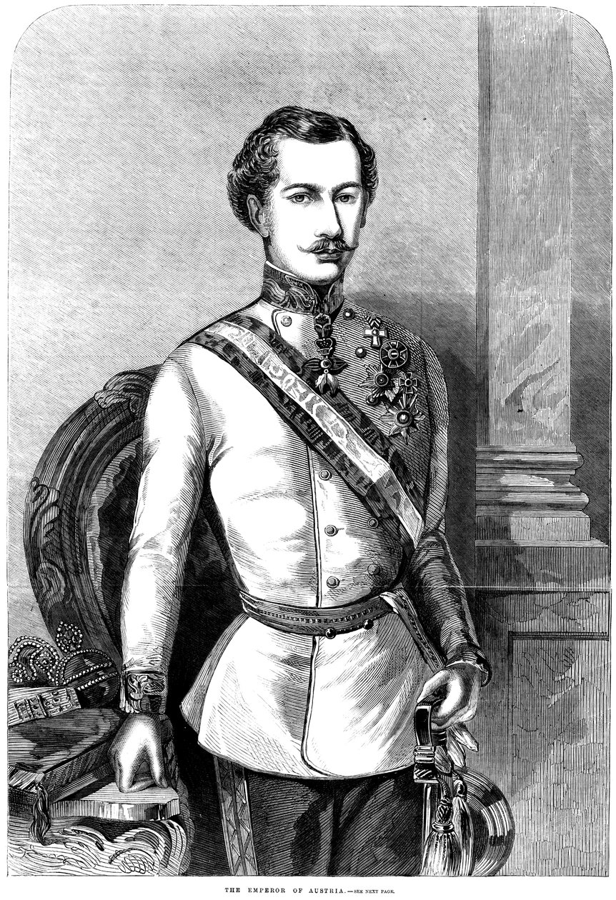 Franz Joseph I, keiser av Østerrike, 1859 av Unbekannt