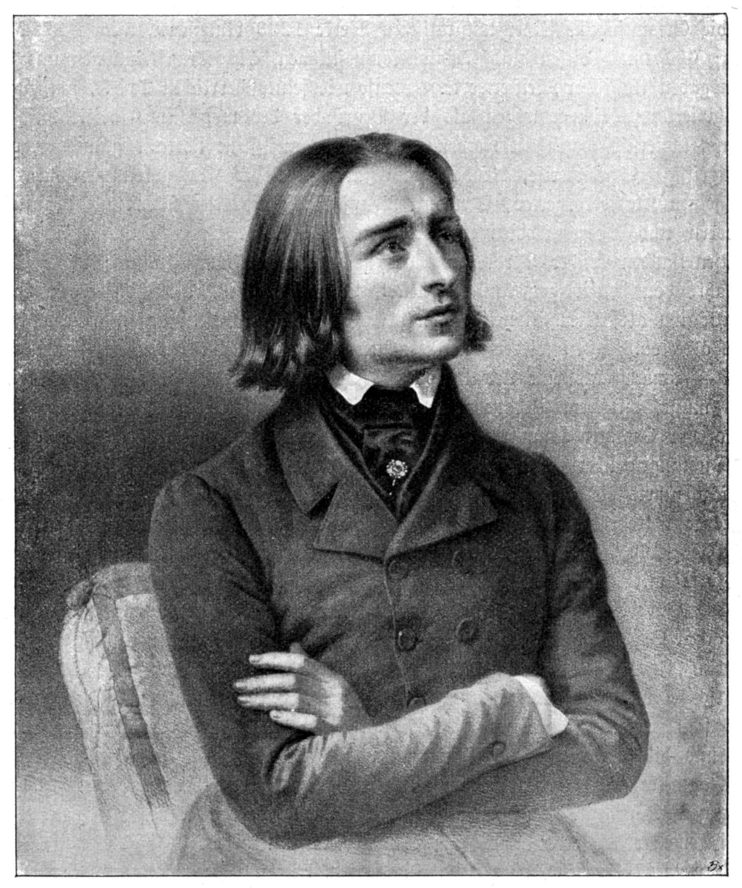 Franz Liszt , ungarsk virtuos pianist og komponist fra 1800-tallet, 1900 av Unbekannt