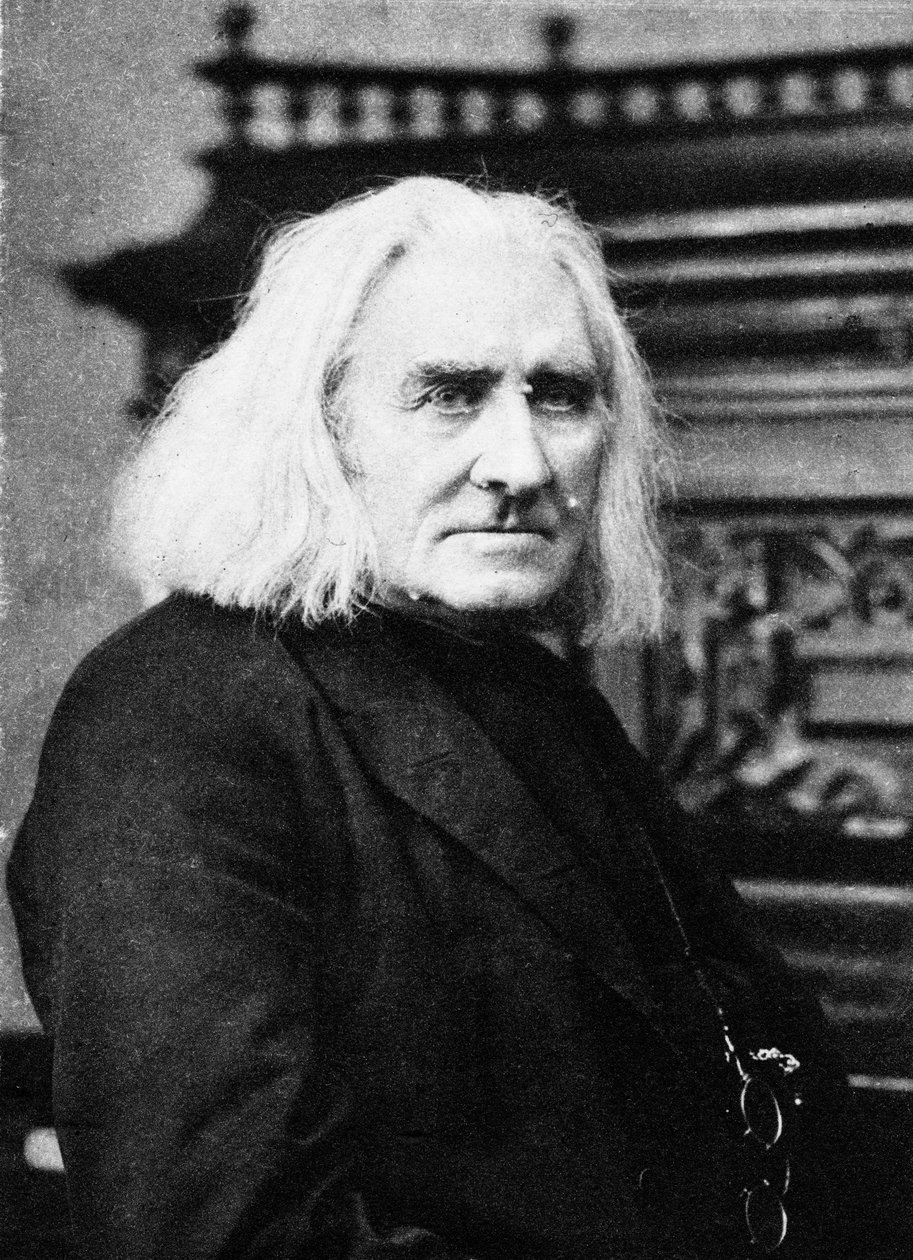 Franz Liszt, ungarsk pianist og komponist, sent på 1800-tallet av Unbekannt