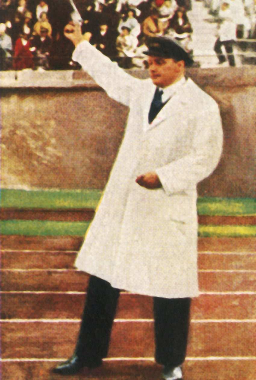 Franz Miller avfyrte startpistol, 1928. av Unbekannt