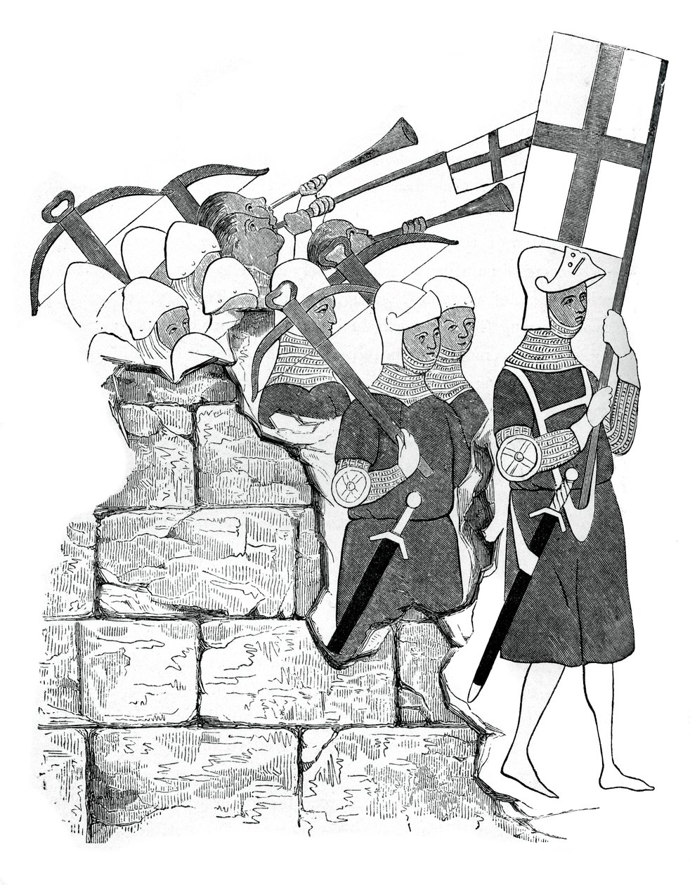 Fraternity of the Cross-bowmen, 1400-tallet, 1870 av Unbekannt