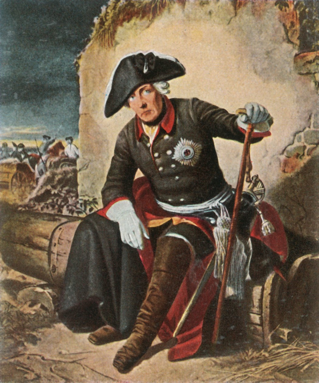 Fredrik den store etter slaget ved Kolín, 18. juni 1757, 1936. av Unbekannt