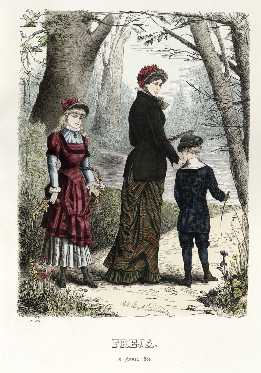 Freja- illustrert skandinavisk motemagasin 1881, illustrasjon nr. 8 av Unbekannt