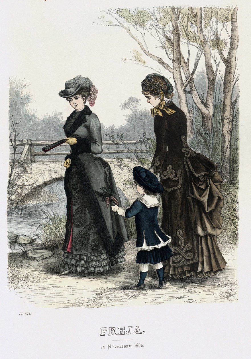 Freja- illustrert skandinavisk motemagasin 1882, illustrasjon nr. 21 av Unbekannt