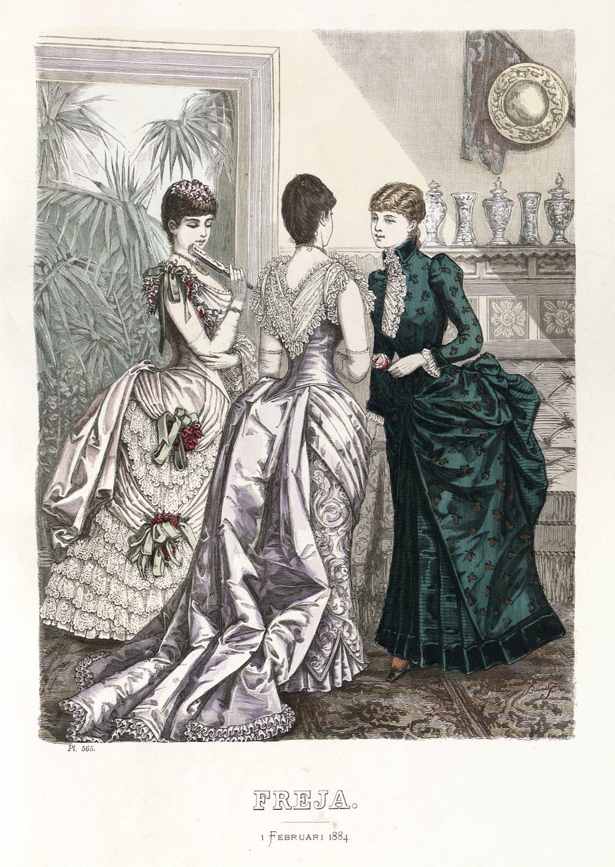 Freja- illustrert skandinavisk motemagasin 1884, illustrasjon nr. 3 av Unbekannt