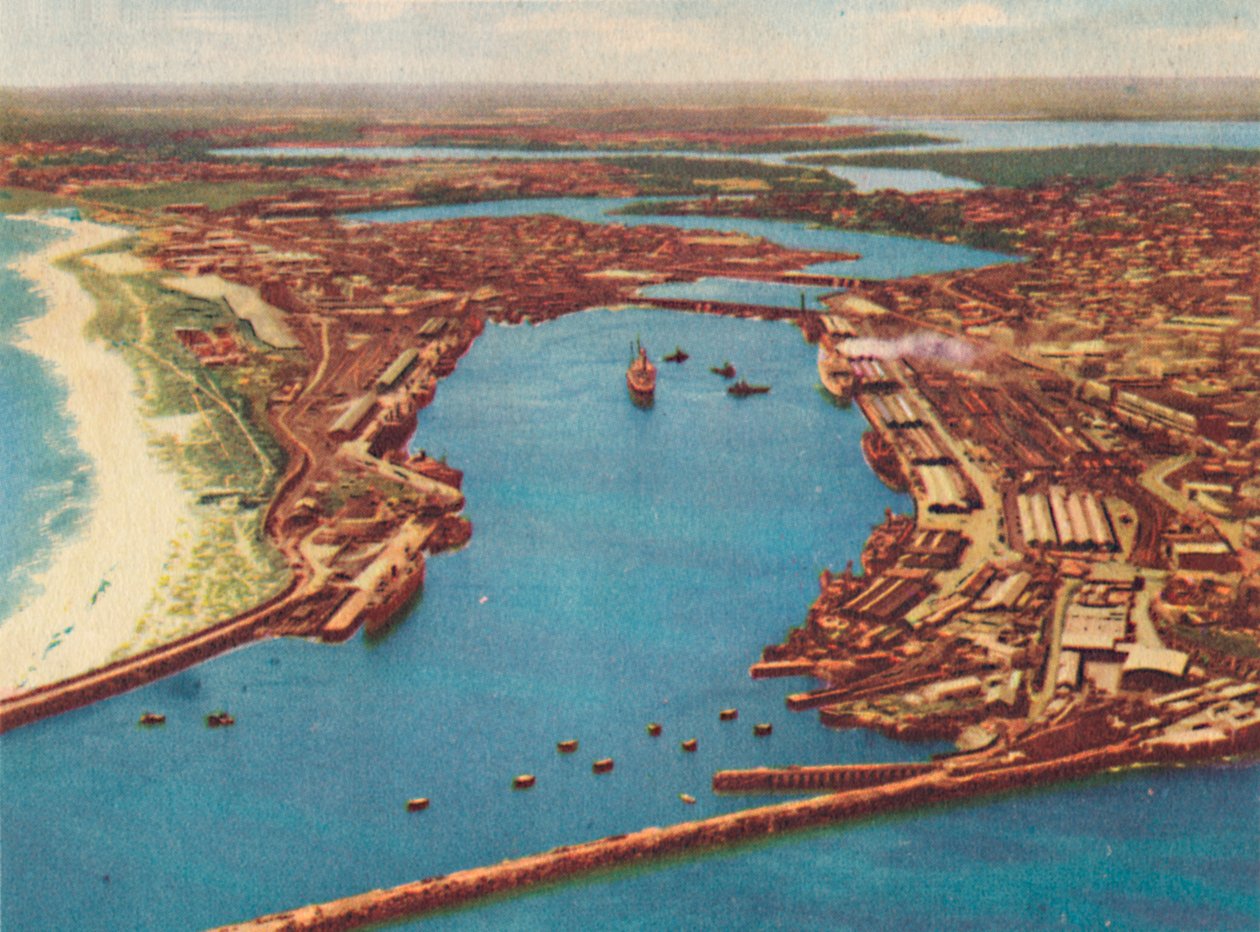 Fremantle Harbor from the Air, c1947. av Unbekannt