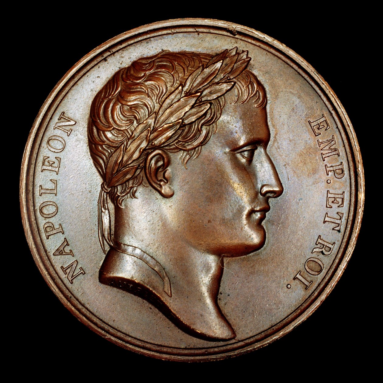 Fransk bronsemedalje med byste av Napoleon (bilde) av Unbekannt