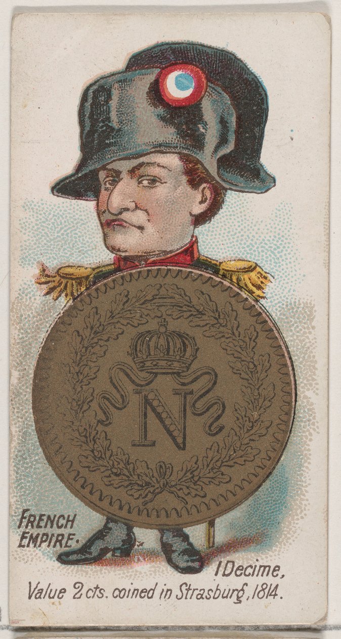 French Empire, 1 Decime, fra serien Coins of All Nations N72, variant 1 for Duke ..., 1889. av Unbekannt