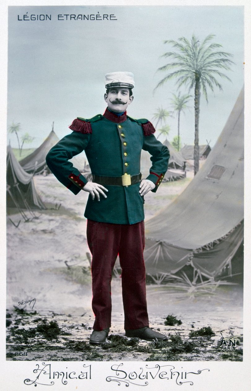 Den franske fremmedlegionen postkort, c1900 av Unbekannt