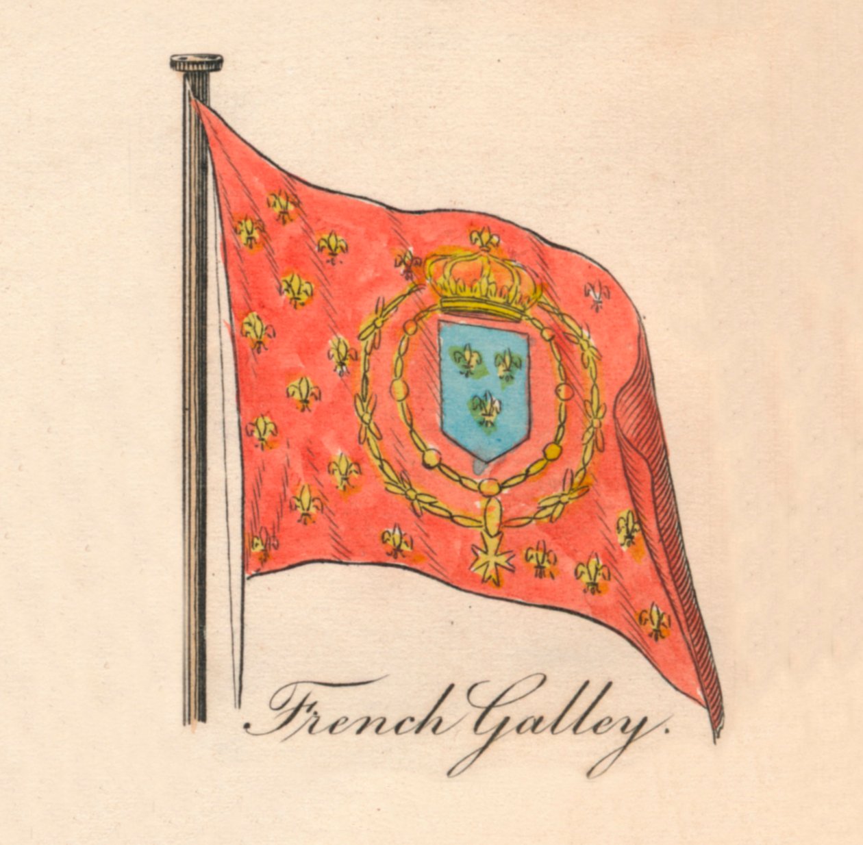 French Galley, 1838 av Unbekannt