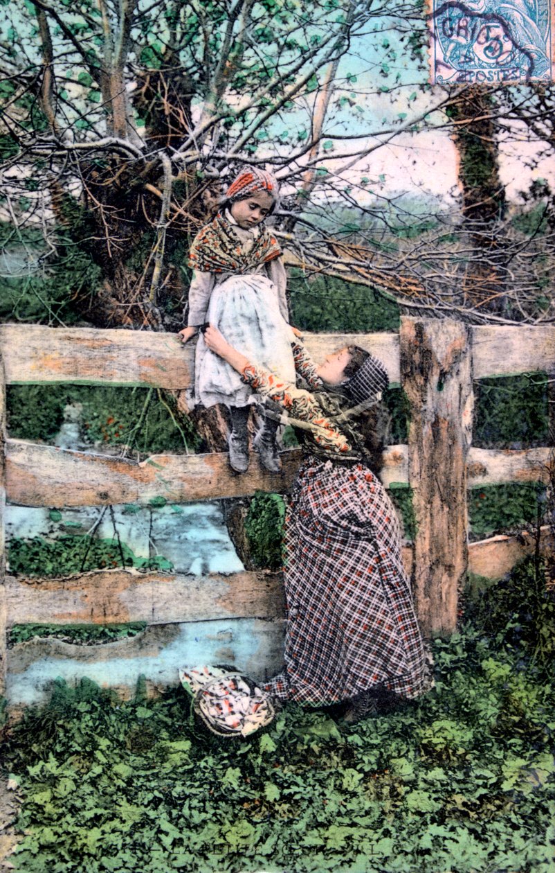 Fransk postkort, c1900 av Unbekannt