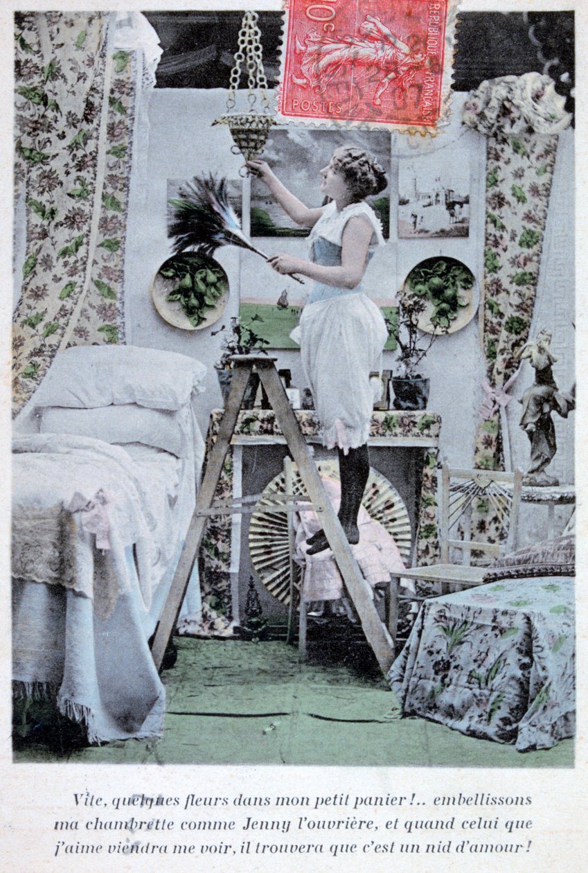 Fransk postkort, c1900 av Unbekannt