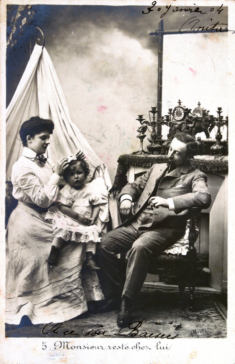 Fransk postkort, c1900 av Unbekannt