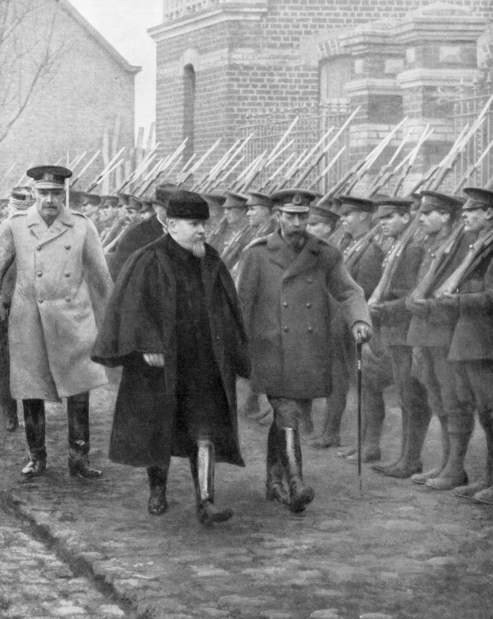 Frankrikes president Raymond Poincare og kong George V, desember 1914. av Unbekannt