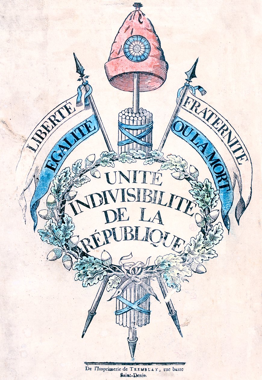 Den franske revolusjonen 1789: Republikkens allegoriske emblem av Unbekannt