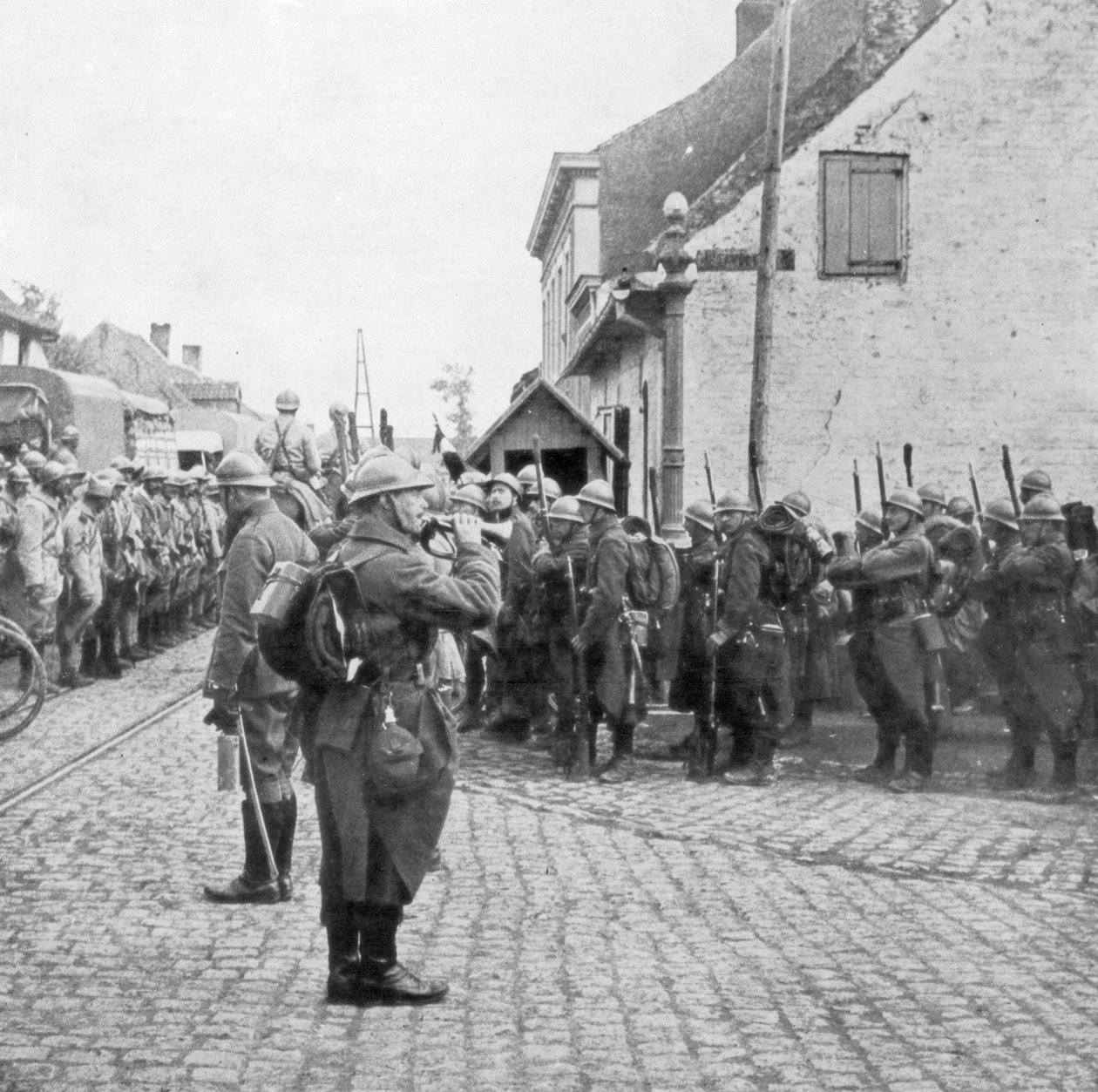 Franske og belgiske tropper, Flandern, c1917 av Unbekannt