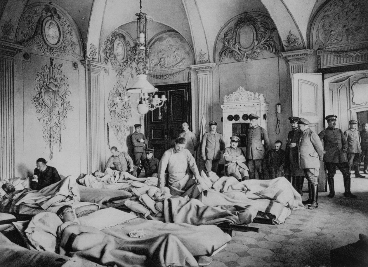 Franske og tyske såret i et slott i Frankrike, første verdenskrig, 1915 av Unbekannt