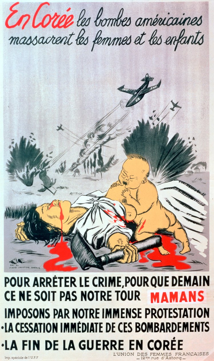Fransk anti-koreansk krigsplakat, 1950 av Unbekannt