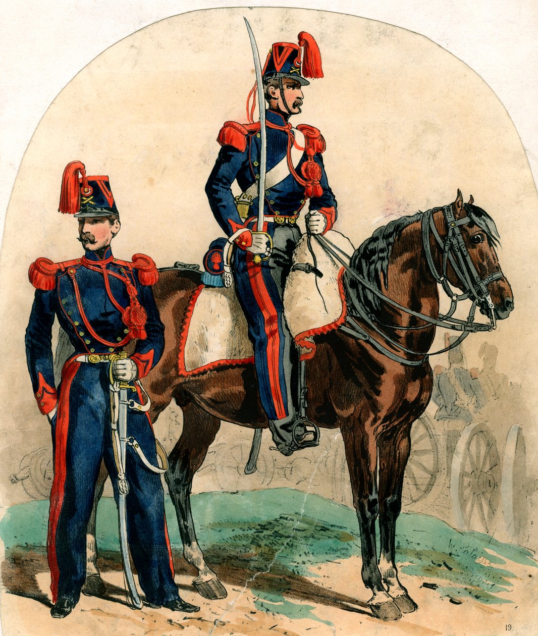 Franske artilleriuniformer, 1800-tallet av Unbekannt