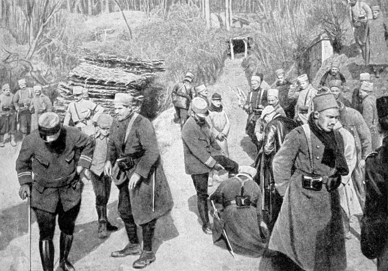 Franske kolonisoldater i Picardie, Frankrike, første verdenskrig, 1915 av Unbekannt