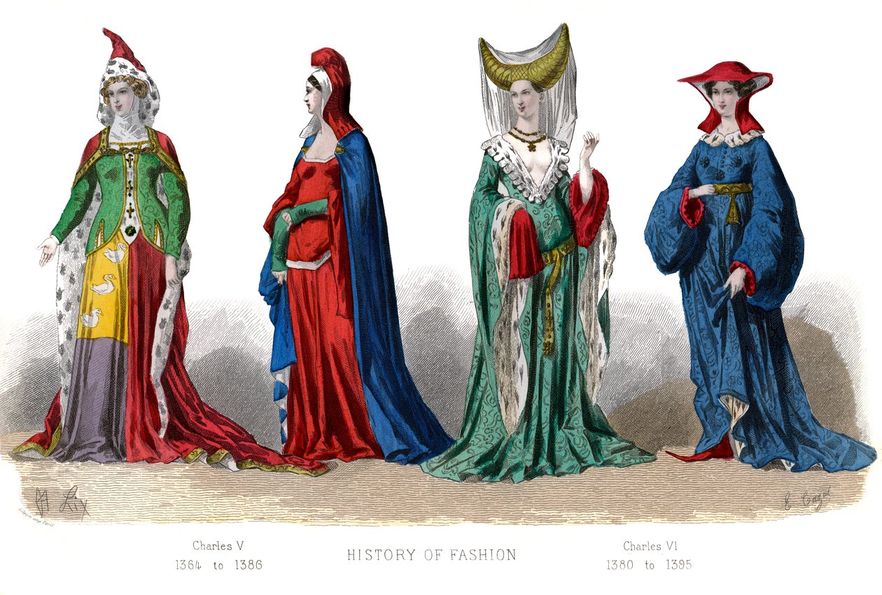 Fransk kostyme: Charles V, Charles VI, 1882 av Unbekannt