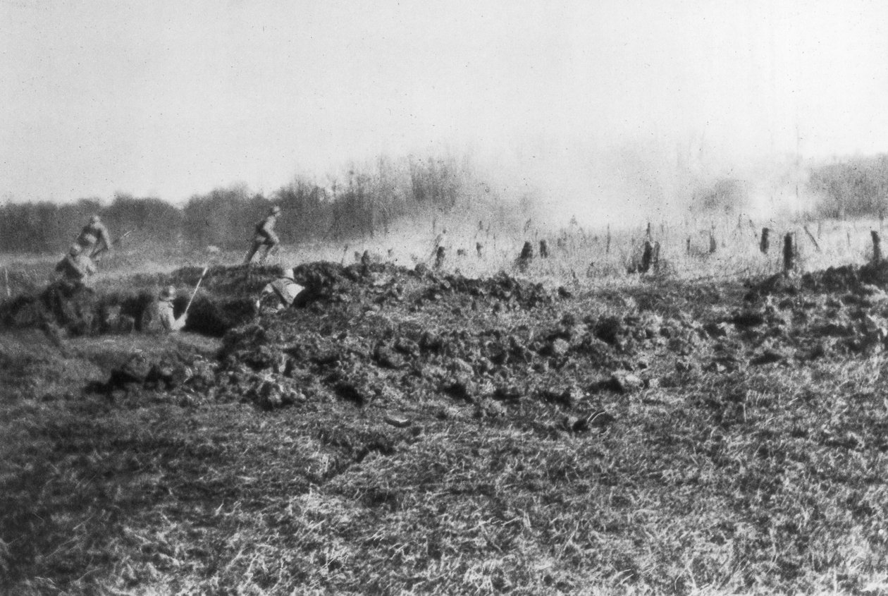 Fransk motangrep mellom Somme og elven Oise, Picardie, Frankrike, 1918 av Unbekannt