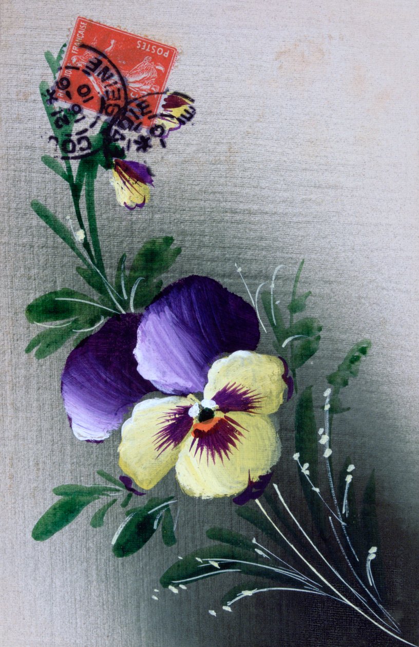 Fransk blomsterpostkort, c1900 av Unbekannt