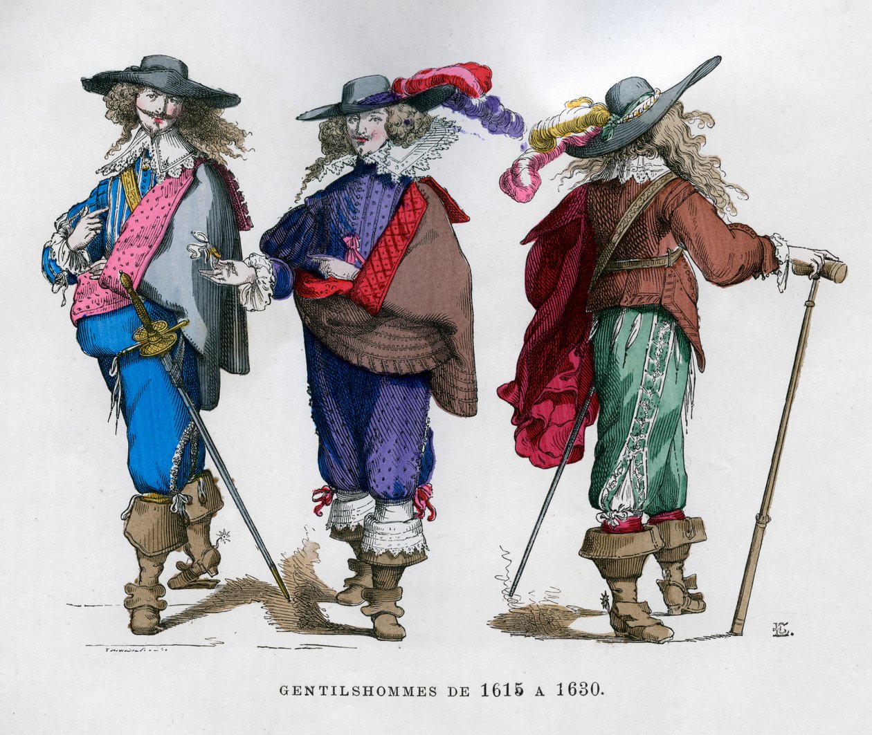 Fransk herrekostyme, 1615-1630 1882-1884 av Unbekannt