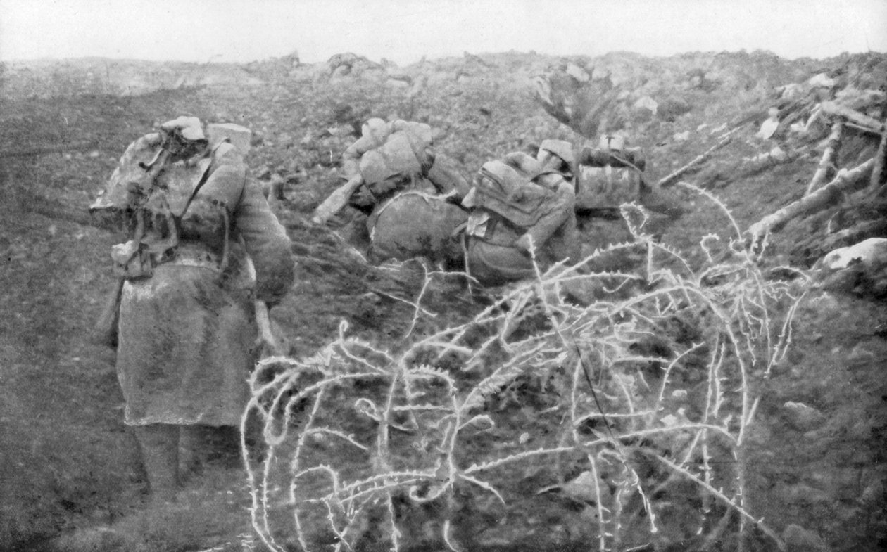 Fransk infanteriangrep på Eparges-ryggen, nær Verdun, Frankrike, 2. august 1915 av Unbekannt