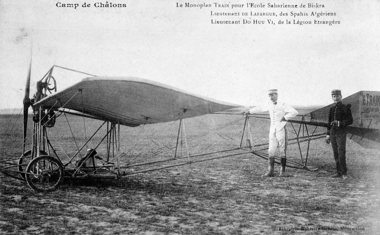 Fransk monoplan, Biskra, Algerie, c1911 av Unbekannt