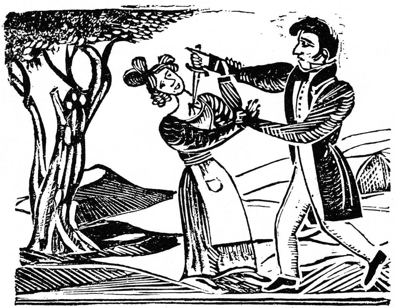 Fransk populær tresnitt brukt for å illustrere drap, c1840 1964. av Unbekannt