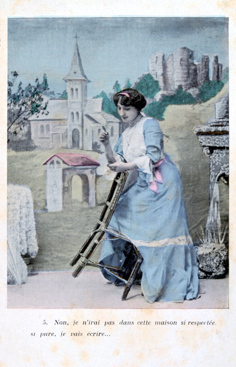 Fransk postkort, c1900 av Unbekannt